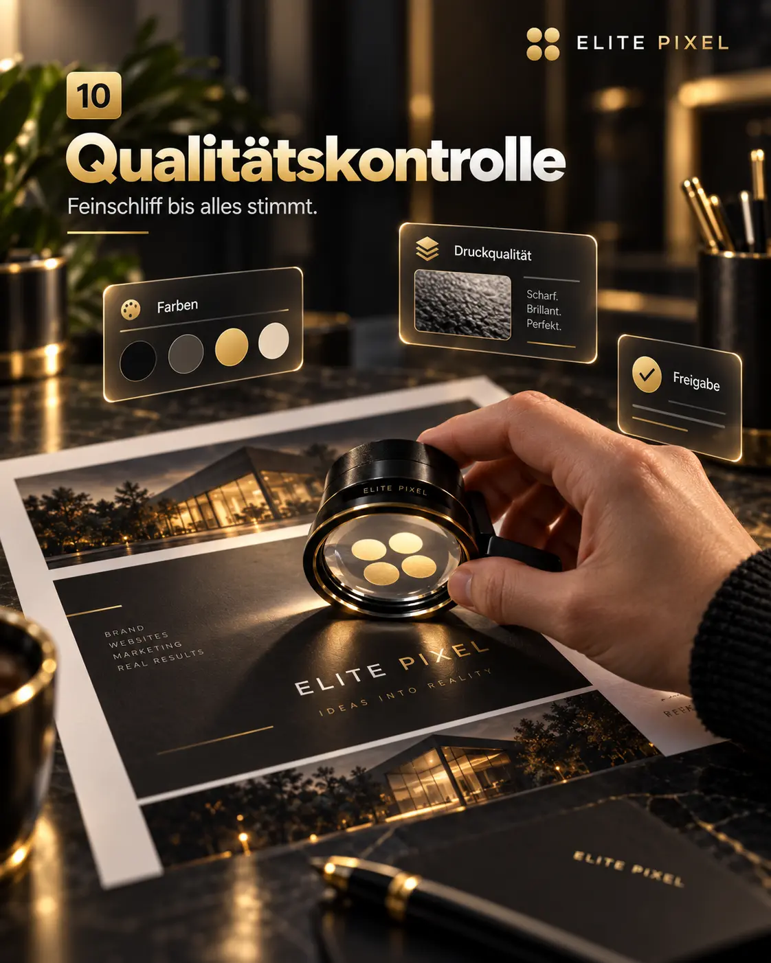 Qualitätskontrolle für Druckprojekte